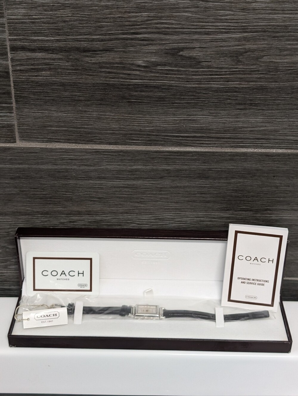 Nib! Coach 0820 Swiss Quartz Stainless Steel Watch 3atm Water Resistant